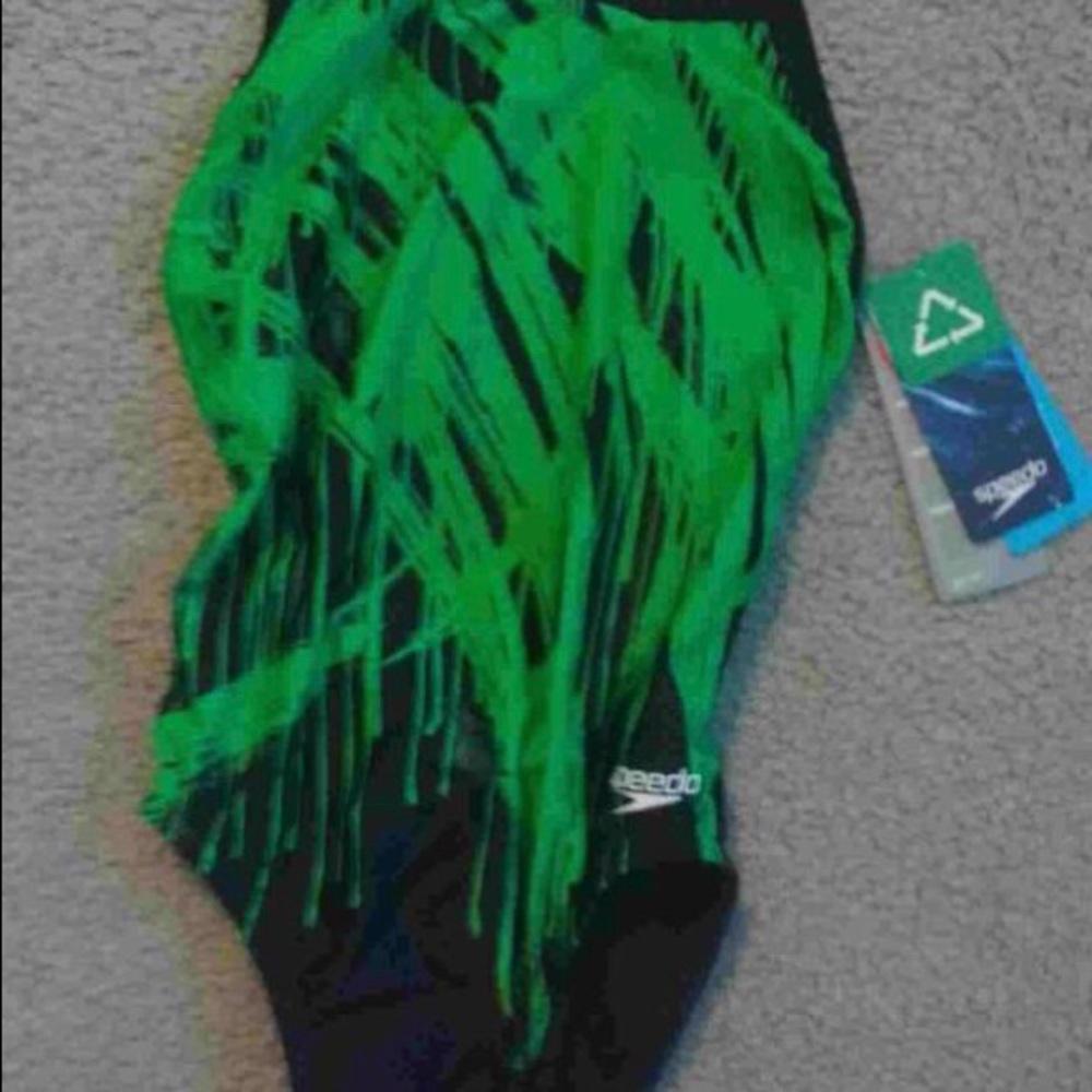green speedo suit